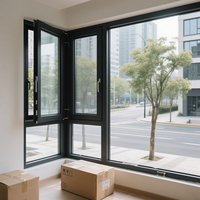 Ventanas de vidrio fijas de aleación de aluminio ahorradoras de energía de diseño moderno con aislamiento térmico panorámico