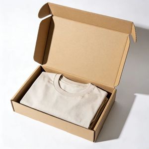 Custom Kraft Corrugated Mailer <b>Box</b> for T-shirt, Shirt, Blouse, <b>Foldable</b> Apparel Shipping Packaging <b>Box</b> with Logo Shipping <b>Box</b> - Product Image 1