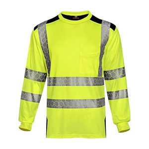 Camisetas de Trabajo de Alta Visibilidad Reflectantes de Manga Larga, Ropa de Trabajo de Alta Visibilidad, Camisetas de Seguridad de Alta Visibilidad, Camiseta de Trabajo de Alta Visibilidad - Product Image 3