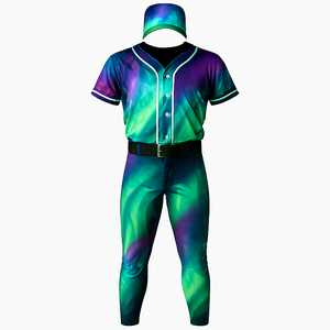 Ensemble de maillot et de pantalon de baseball personnalisé unisexe Respirant Extensible 100% polyester Vêtements de sport Commandes en gros pour équipes - Product Image 4