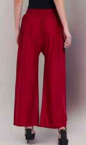 Ensemble Palazzo en rayonne de coton décontracté pour femmes respirant et taille élastique taille moyenne teint uni pour la saison estivale - Product Image 2