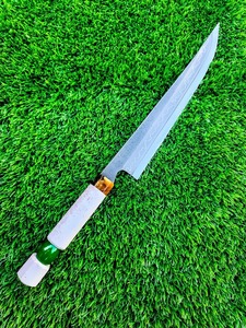 มีดทำครัวเหล็กกล้าคาร์บอนทำด้วยมือพร้อมด้ามจับเรซินอีพ็อกซี่สำหรับของขวัญวันครบรอบและวันคริสต์มาส - Product Image 3