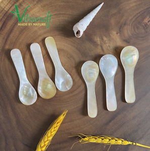 Cuillère à caviar gravée sur mesure, taille 7,5 cm, cuillères vietnamiennes faites à la main, ne perd pas la saveur originale du caviar - Product Image 1