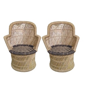 Chaise en bambou fabriquée à la main sièges traditionnels en osier corde colorée conception décorative petite chaise meubles faits à la main écologique - Product Image 3