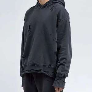 Sweat-shirts pour hommes à effet délavé et usé, prix de gros, style streetwear, respirants, sweat-shirts pour hommes à effet délavé et usé, best-sellers - Product Image 4