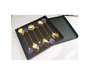 Juego de servidor de ensalada de acero inoxidable de la mejor calidad, novedad, 6 piezas, mango de resina, utensilios para servir para fiesta de boda - Product Image 1