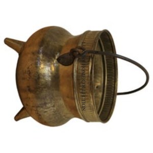 Classic farmhouse-style metal charcoal bucket with vintage-inspired etching perfect for rustic home and garden decor - Product Image 2
