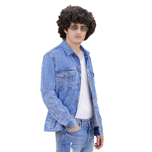 Nouveau design de veste en jean bleu pour hommes manteaux veste en jean avec poche boutonnée automne hiver vêtements d'extérieur de taille et de marque surdimensionnés - Product Image 6