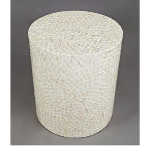 Best Price Mother of Pearl Bone Inlay Stool OEM Design Customize Handmade Decor Home Furniture From Vietnam Factory Directly - Product Image 1