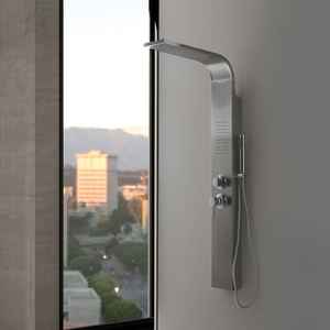 Panel de Ducha de Acero Inoxidable con Jets de Hidromasaje Cromados, Conjuntos de Baño - Product Image 2