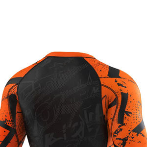 เสื้อรัดกล้ามเนื้อออกกำลังกายสำหรับผู้ชาย ระบายอากาศได้ดี แขนยาว ผลิตจากโพลีเอสเตอร์/ไนลอน คุณภาพสูง สำหรับขายออนไลน์ (บริการ OEM) - Product Image 4