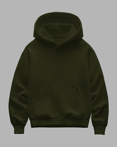 Oversized 450-500 Gsm Basics Algodón Mezclado Plain Fleece Hoodie para Hombres Streetwear Pullover Hoodies Fabricantes al por mayor - Product Image 6