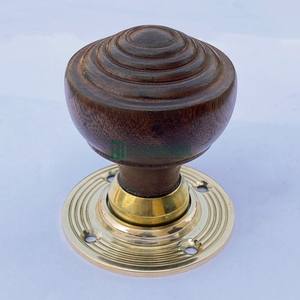 Perilla de puerta con anillo de madera, perilla de puerta victoriana, Hardware al por mayor, alta calidad, fabricante a granel - Product Image 2