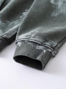 Vente en gros de sweat à capuche zippé pour homme, personnalisé, hiver, respirant, délavé soleil, coupe carrée, court, épaules tombantes, oversize, décontracté, effet délavé, vêtements pour hommes - Product Image 6