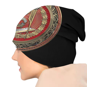 Gorros de jacquard con logotipo personalizado para hombre, gorros de punto con letras blancas de punto, patrones de personajes a cuadros con lazo para ropa de playa Ronpex - Product Image 5