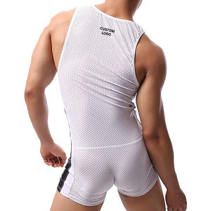 Maillots de lutte pour hommes 2026 blancs et noirs de haute qualité, confortables et respirants, par AMAZING INDUSTRIES - Product Image 3