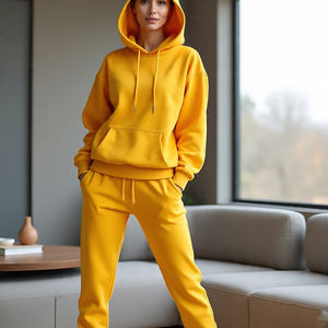 <b>Oversize</b> Printed Solid Tracksuit Ladies Regular Fit Hoodie <b>Sweatpants</b> Women Sportswear Jogger Rhinestone Breathable Eco-Friendly - Product Image 6