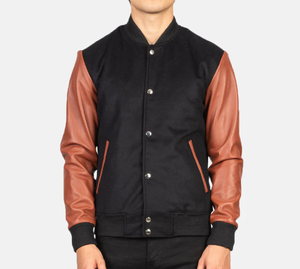 Premium <b>Men's</b> Leather Varsity <b>Jacket</b> Customizable Design for Classic Style <b>Men's</b> <b>Jackets</b> - Product Image 4