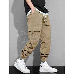 Pantalones de calle de estilo fresco para hombre con cintura ajustable y apariencia de utilidad pantalones de calle para hombre - Product Image 2