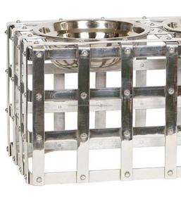 Mangeoire pour animaux de compagnie rectangulaire surélevée, bol pour chat moderne, support d'alimentation à double tube en métal, mangeoire pour animaux de compagnie, design moderne, mangeoire pour animaux de compagnie - Product Image 3