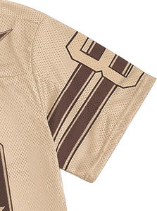 Maillot de football en maille avec logo personnalisé Maillot de sport tendance pour homme Maillot de football en maille coupe courte surdimensionnée pour homme - Product Image 4