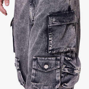 Jeans vintage à jambe droite pour garçons, taille mi-haute, plusieurs poches et boutons, Cleanfit Baggies, denim clair pour l'hiver - Product Image 5