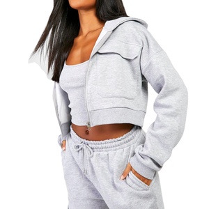 Chándal de algodón para mujer con múltiples bolsillos, chándal de moda de dos piezas, conjunto de Jogger informal, traje de salón de estilo utilitario 2026 - Product Image 4