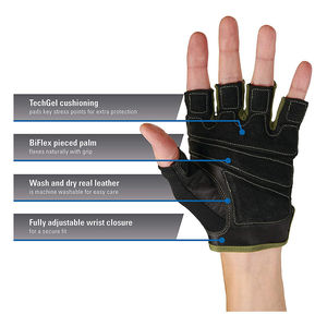 Logo personnalisé Fitness Haltérophilie Gants de fitness de meilleure qualité dans le dos en cuir Spandex Fitness Gants de gymnastique Gants de gymnastique - Product Image 5