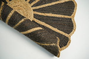 Alfombra de yute hecha a mano de nobleza Natural, alfombra moderna tejida meticulosamente, felpa, elegancia sostenible para su espacio vital, lavable - Product Image 4