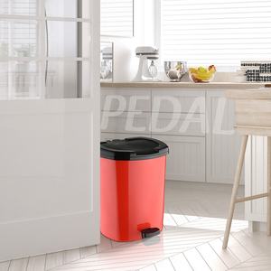 Ensemble de poubelles à pédale durables, lot de 3, en plastique PP, avec couvercle, pour déchets ménagers, type à pression, écologiques, amovibles - Product Image 5