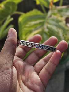 Nueva llegada de plata esterlina diseño de flores populares brazalete de Las Bahamas Vintage pulsera apilable mujeres joyería de moda al por mayor - Product Image 5