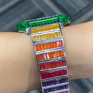 Relojes Moissanite de lujo al por mayor | VVS Iced Out Skeleton Pass Diamond Tester | Reloj Rainbow - Product Image 2