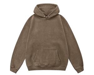 Sudadera con Capucha de Alta Calidad, Lavada al Ácido, Estilo Desgastado, Diseño 3D en Relieve, Talla Grande - Product Image 5