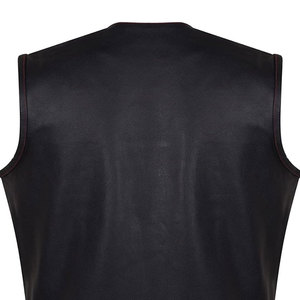 Gilet en cuir pour homme fabriqué en usine avec fermeture éclair et boutons-pression, disponible dans toutes les couleurs et tailles - Product Image 6