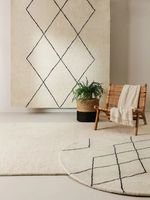 Productos de alta calidad a buen precio Alfombra de lana pura crema bereber 160x230 cm lana para comedor, pasillo/entrada, dormitorio