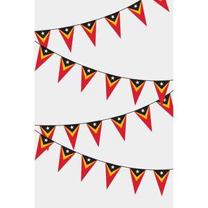 Eastern Timor Triangular Flag Garland for Party Decorations - Product Image 1