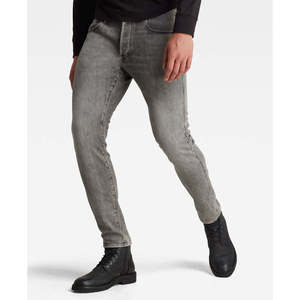Jeans G-Star Raw da Uomo 3301 Slim Straight a Vita Alta in Denim Stonewashed Stile Hip Hop Vintage Taglia 36x32 Grigio Patchwork - Product Image 1