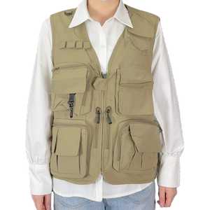 เสื้อกั๊กซาฟารีสำหรับผู้ชายเสื้อโค้ทพิมพ์ลายโลโก้การ์ตูนสำหรับตกปลาเดินป่านักข่าวเสื้อกั๊กซาฟารีถ่ายรูปตั้งแคมป์ - Product Image 1