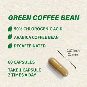 건강과 체중 관리를 위한 새로운 유기 순수 클로로겐산 Probio 녹색 커피 콩 50% 60% 클로로겐산 캡슐 - Product Image 5