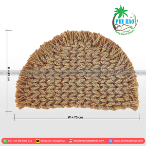 HOT SEARCH Tapis de porte en fibre de coco tressé demi-lune fiable Un ajout charmant à votre maison qui dure longtemps - Product Image 5