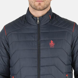 Vestes d'hiver matelassées pour hommes de haute qualité fabriquées au Pakistan, avec col montant et logo sur le devant, design personnalisé, vente en gros - Product Image 2