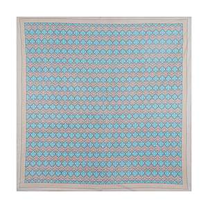 Turquoise Blue 240TC Cotton <b>Floral</b> Print <b>Bed</b> <b>Sheet</b> Set with 2 Pillow Covers (SHKV1050) - Product Image 4
