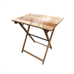 Tavolino Pieghevole WELL HOME in Legno di Faggio 70x50x76 cm con Finitura a Olio, Tavolo da Esterno con Doghe - Product Image 3