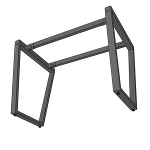 Patas de Mesa de Café de Aluminio de Diseño Industrial Trapez Concept, 60x100cm, Requiere Ensamblaje, HCTC001, para Mobiliario Hospitalario - Product Image 2
