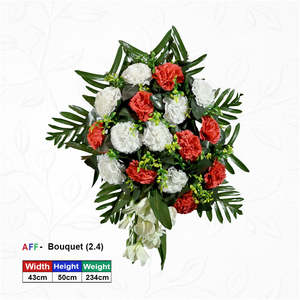 <b>Artificial</b> <b>Flower</b> Regal Crimson & Ivory Cascade Wall Arrangement - Product Image 1