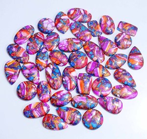 Haute qualité naturel rose huître épineuse Turquoise pierre précieuse en vrac Multi forme et taille Cabochon pierre précieuse en vrac pour la fabrication de bijoux - Product Image 1
