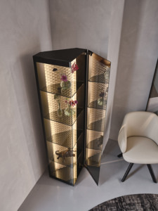 <span class=keywords><strong>Diseño</strong></span> Interior italiano Estilo moderno Sala <span class=keywords><strong>de</strong></span> estar Vidrio Vino Bebida Gabinete Sala <span class=keywords><strong>de</strong></span> estar con luz Escaparate <span class=keywords><strong>de</strong></span> exhibición <span class=keywords><strong>de</strong></span> alta calidad - Product Image 2