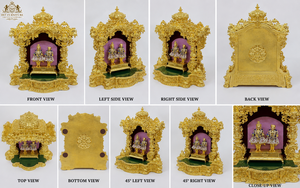 Royal Golden Satyanarayan <b>Mandir</b> For Home Heavy Carved Wooden Swaminarayan Pooja Temple For Home Buy Teak Wood Puja Ghar Sale - Product Image 6