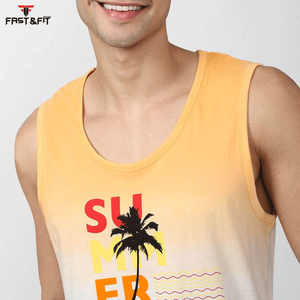 เสื้อกล้ามออกกำลังกายลำลองคุณภาพสูง ผลิตอย่างมืออาชีพ ผ้าฝ้าย 100% น้ำหนักเบา แห้งเร็ว ระบายอากาศได้ดี สวมใส่สบาย - Product Image 6