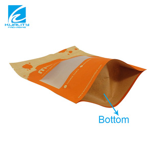 Sacs en papier kraft personnalisés avec fermeture éclair et fenêtre pour brownies et friandises, emballage alimentaire, transparent - Product Image 2